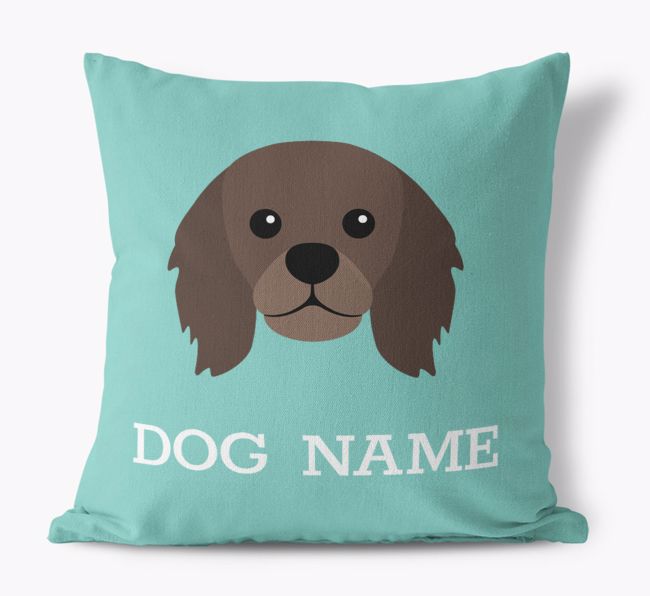 {dogsName}'s Icon: Personalised {breedFullName} Canvas Cushion